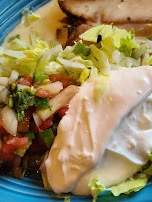 Chimichanga with Lettuce Sour Cream & Pico De Gallo